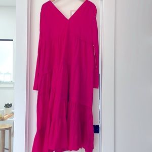 Merlette Acapulco Dress in shocking pink.